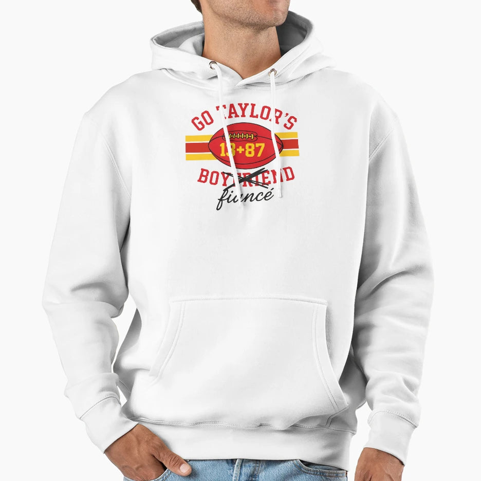 Go Taylors Fiance Game Day Football Hoodie - Graphic Print for Adults - T-Shirt, Sweatshirt, Hoodie