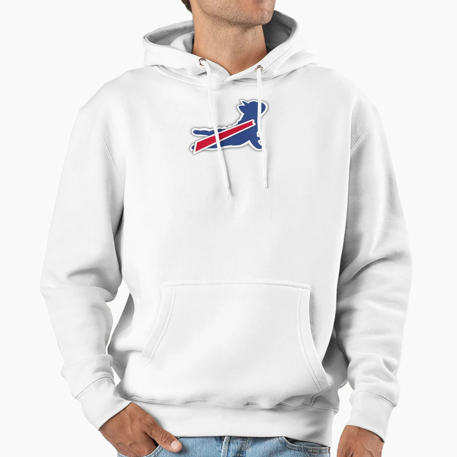 Buffalo Bills Frenchie Hoodie - Minimalist Print Unisex - T-Shirt, Sweatshirt, Hoodie