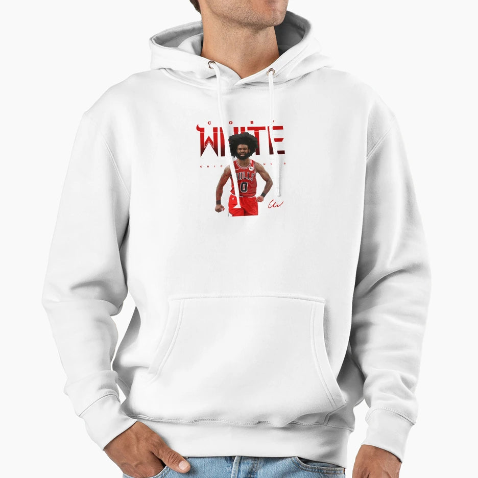 Coby White Hoodie - Casual Everyday Wear for Adults - T-Shirt, Sweatshirt, Hoodie