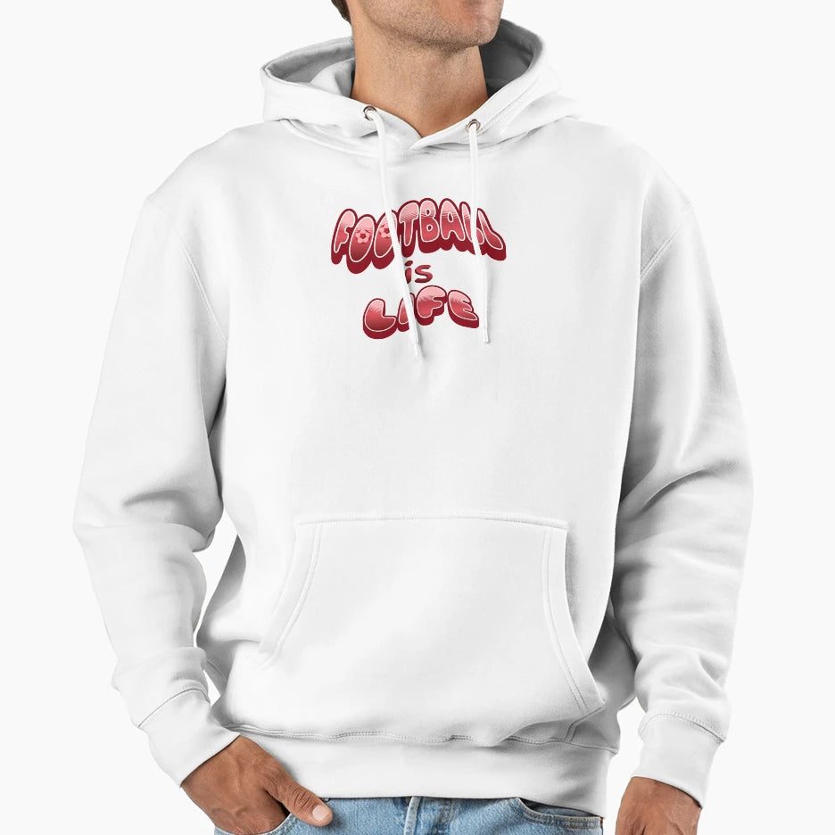 Football Is Life Red T-Shirt - Fun Novelty Design Men Women - T-Shirt, Sweatshirt, Hoodie