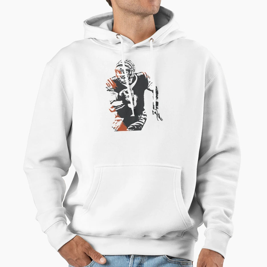 Player Sports Quarterback 14 Wide Hoodie - Aesthetic Graphic for Adults - T-Shirt, Sweatshirt, Hoodie