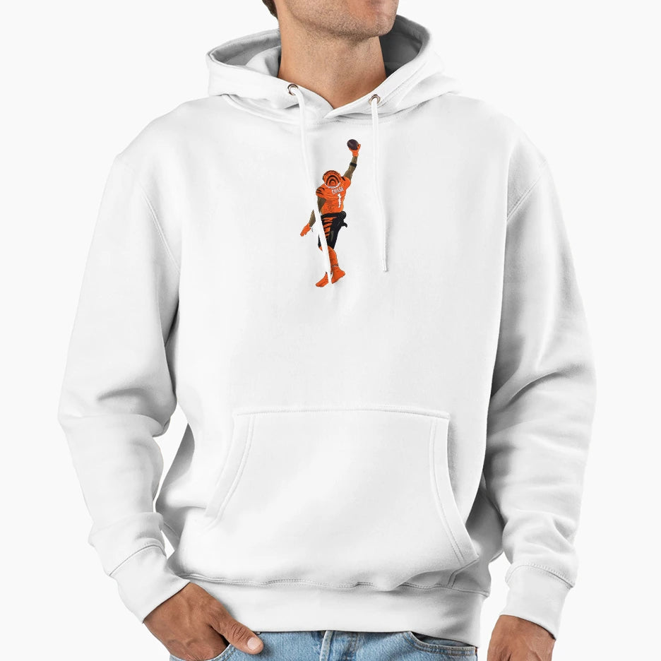 Jamarr Chase One Handed Catch Hoodie - Custom Art Print for Adults - T-Shirt, Sweatshirt, Hoodie