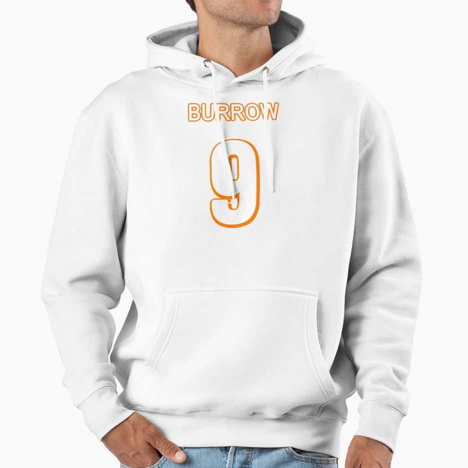 Burrow Jersey Hoodie - Graphic Print for Adults - T-Shirt, Sweatshirt, Hoodie