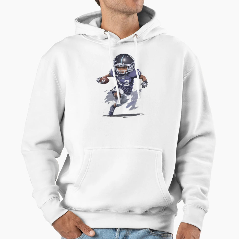 Child Playing American Football Hoodie - Aesthetic Graphic Unisex - T-Shirt, Sweatshirt, Hoodie