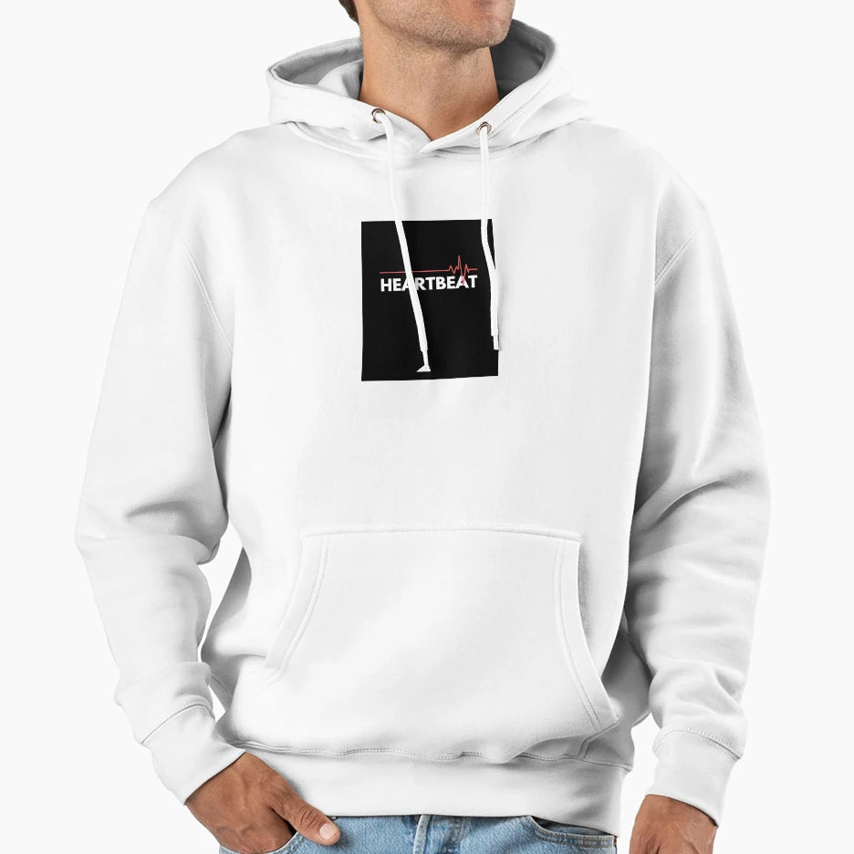 Heartbeat Hoodie - Minimalist Print Men Women - T-Shirt, Sweatshirt, Hoodie
