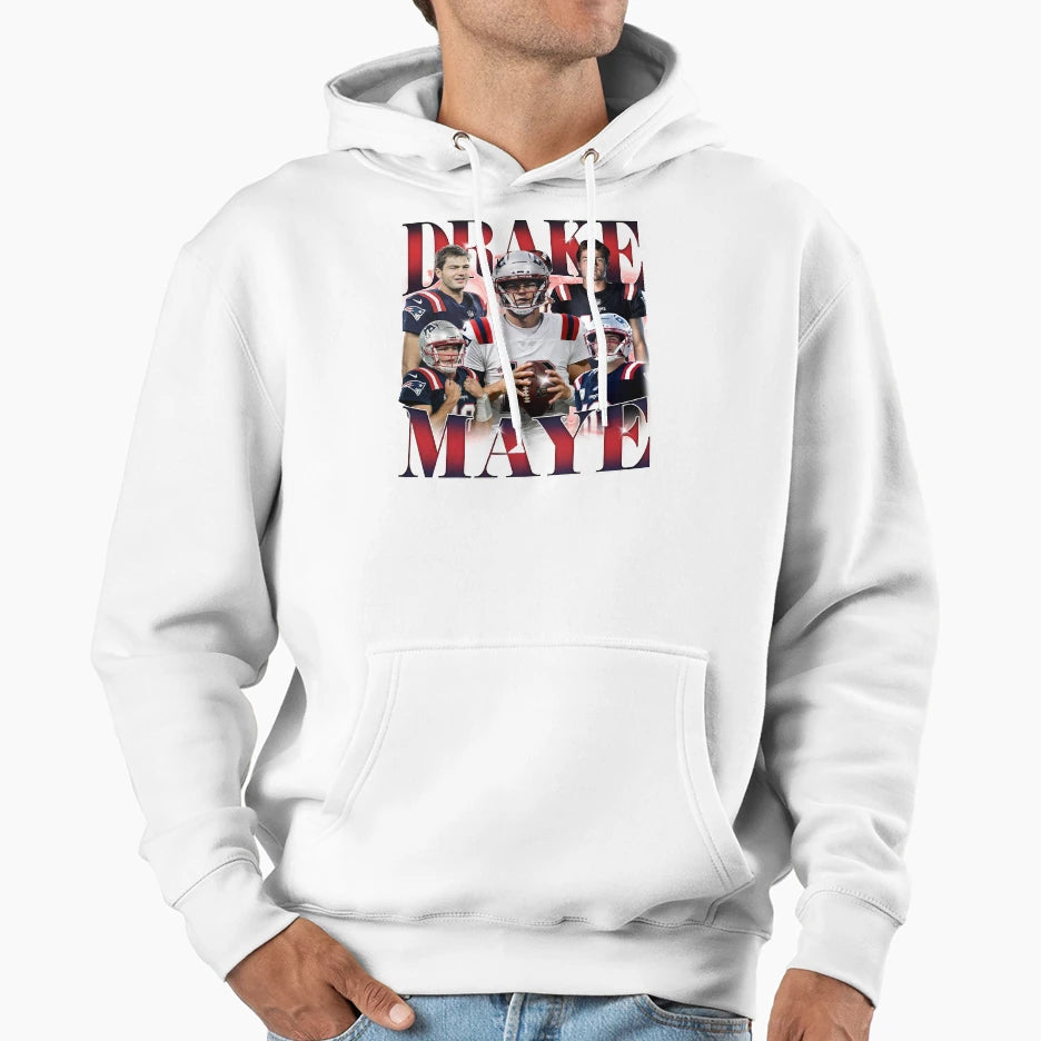Drake Maye 10 New England Football Hoodie - Trendy Graphic Unisex - T-Shirt, Sweatshirt, Hoodie