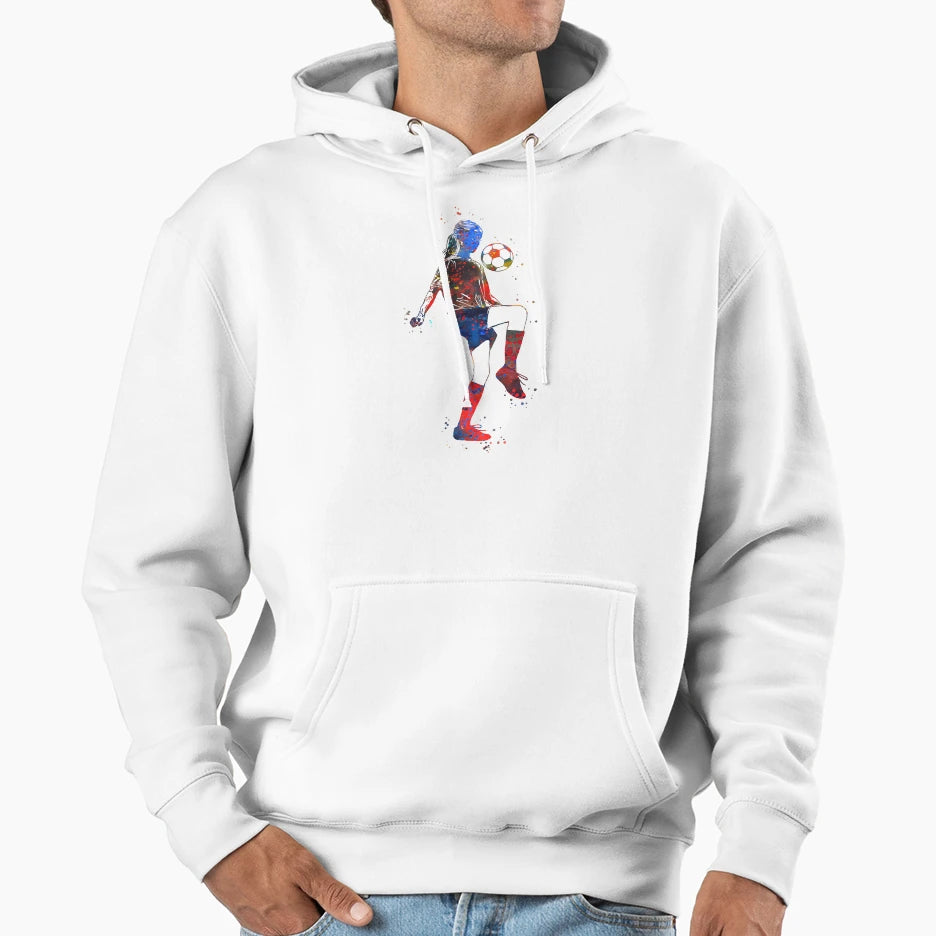 Female Soccer Player Hoodie - Unique Graphic Men Women - T-Shirt, Sweatshirt, Hoodie