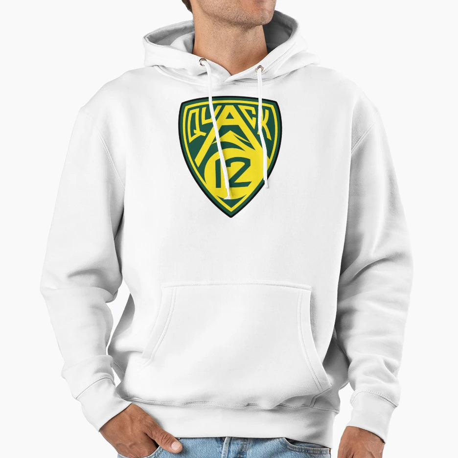 Quack 12 Logo Hoodie - Novelty Apparel for Adults - T-Shirt, Sweatshirt, Hoodie