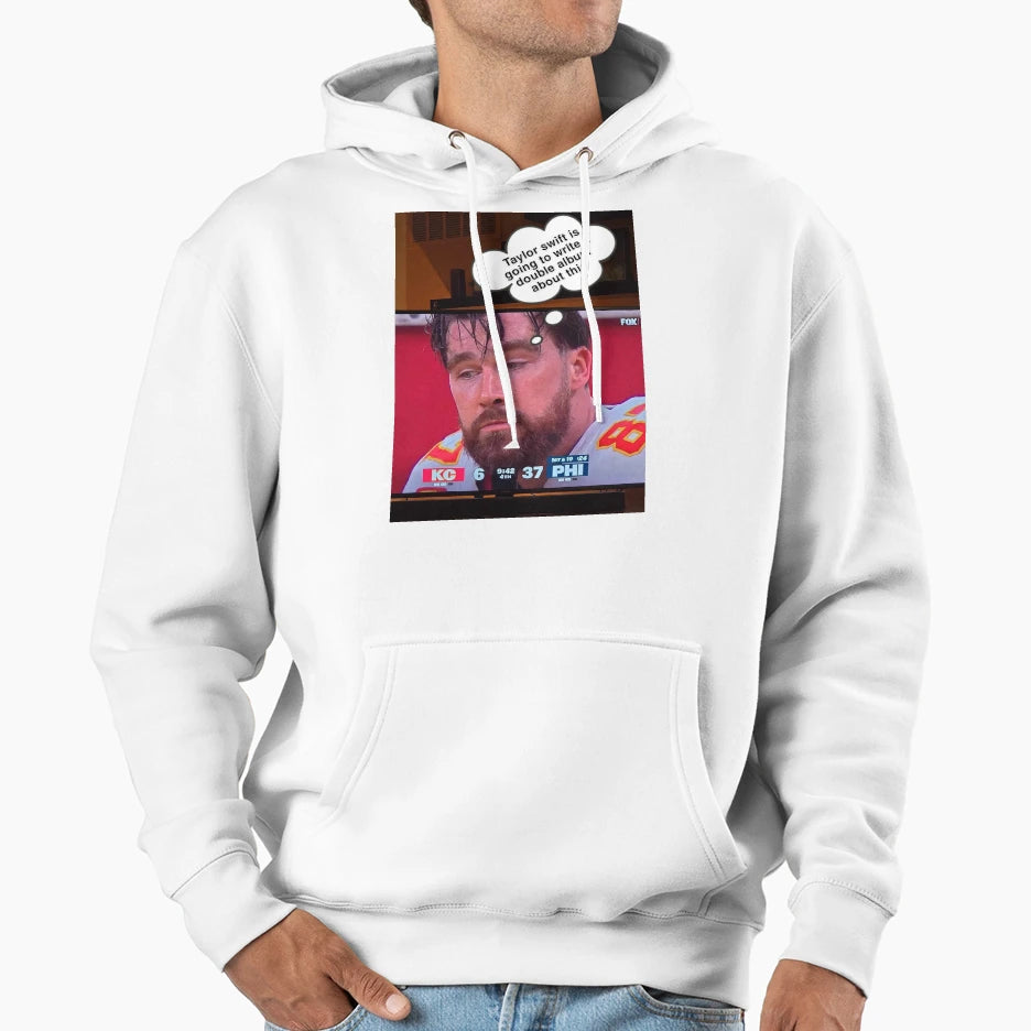 Travis Thinking About Breakup Songs Hoodie - Custom Art Print for Adults - T-Shirt, Sweatshirt, Hoodie
