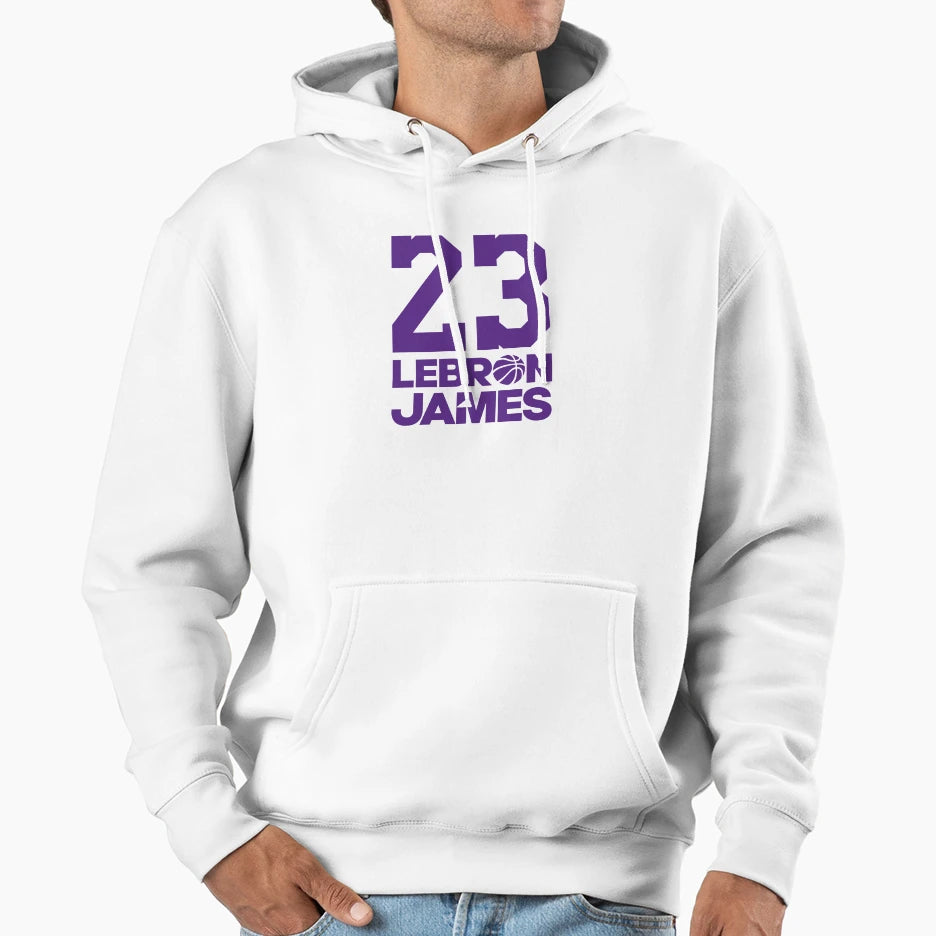 23 Lebron James Purple Hoodie - Novelty Apparel for Adults - T-Shirt, Sweatshirt, Hoodie