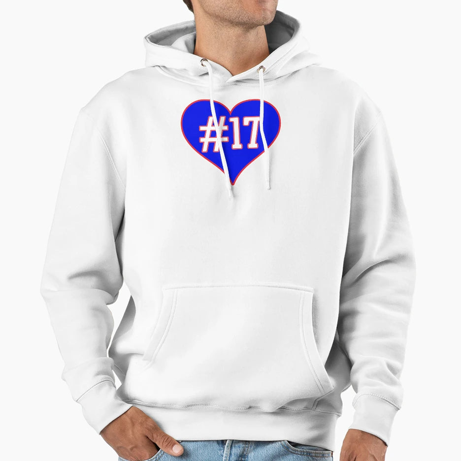 Red White Blue 17 Heart Josh Hoodie - Casual Everyday Wear Men Women - T-Shirt, Sweatshirt, Hoodie