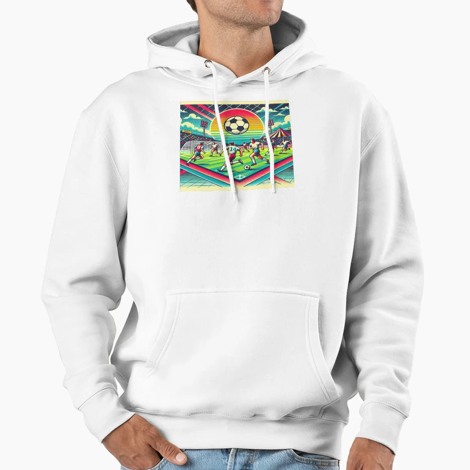 80S Soccer Match Hoodie - Casual Everyday Wear Unisex - T-Shirt, Sweatshirt, Hoodie