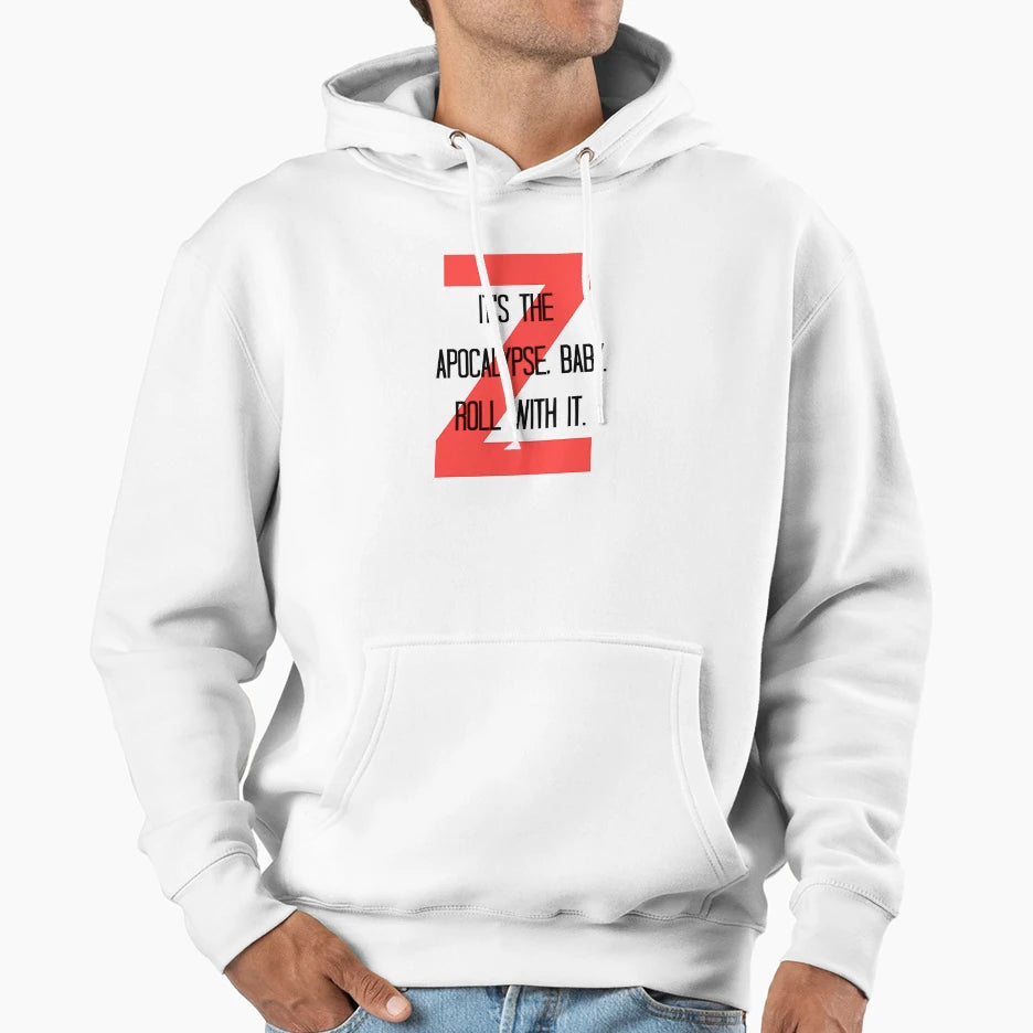 Apocalypse Z Nation Halloween Rigid Hoodie - Minimalist Print for Adults - T-Shirt, Sweatshirt, Hoodie