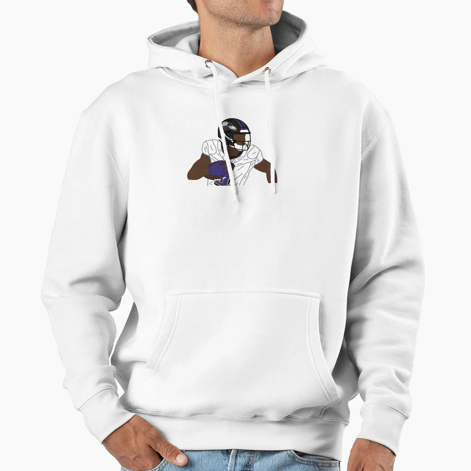 Zay Flowers Hoodie - Custom Art Print for Adults - T-Shirt, Sweatshirt, Hoodie