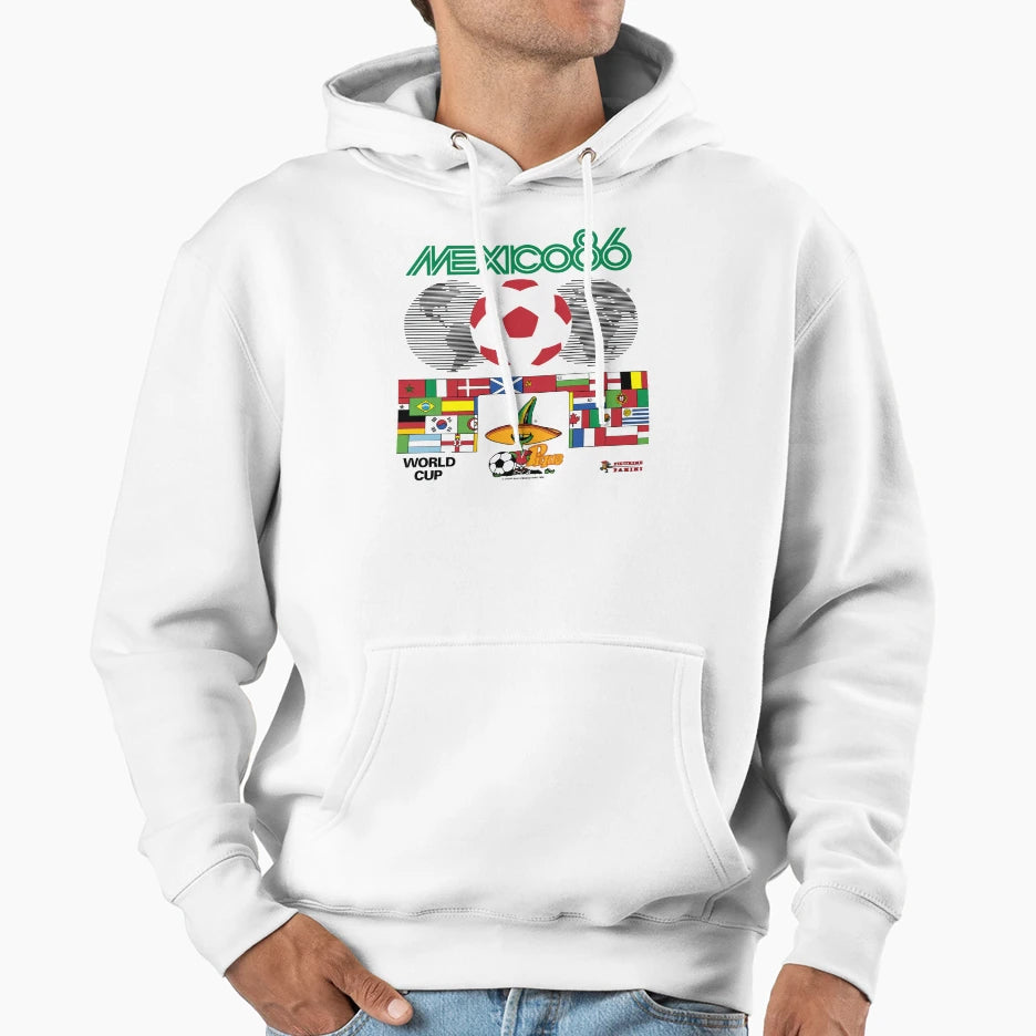 Mexico 86 World Cup Logo Hoodie - Novelty Apparel for Adults - T-Shirt, Sweatshirt, Hoodie