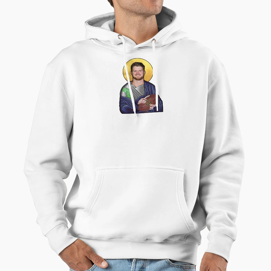 Saint Sam Darnold Seattle Seahawks Hoodie - Minimalist Print Men Women - T-Shirt, Sweatshirt, Hoodie