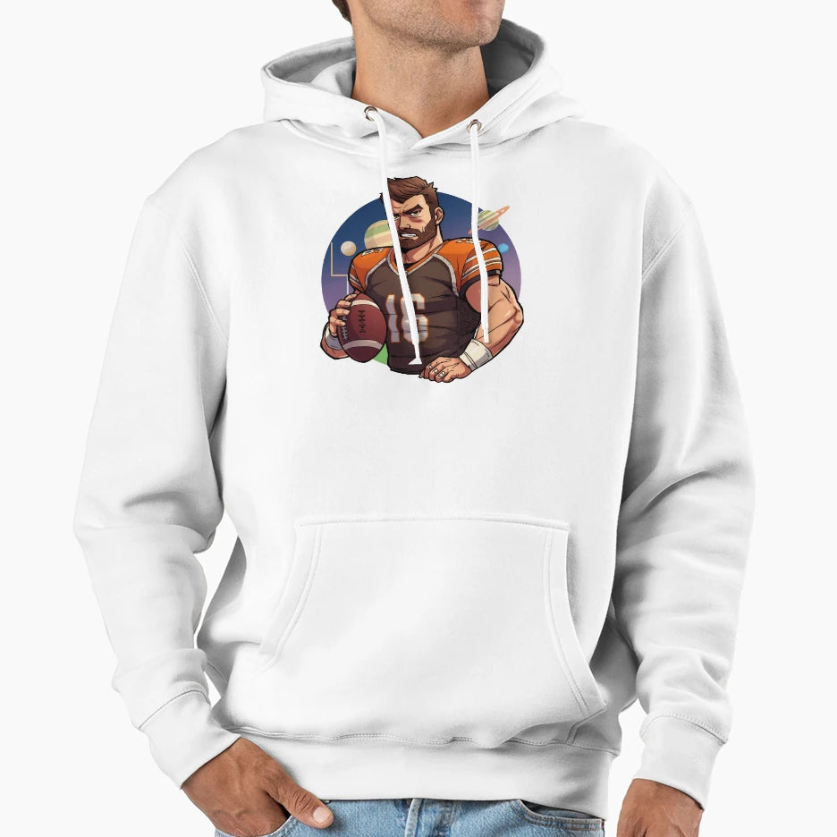 Cartoon Baker Mayfield Type Hoodie - Fun Novelty Design for Adults - T-Shirt, Sweatshirt, Hoodie