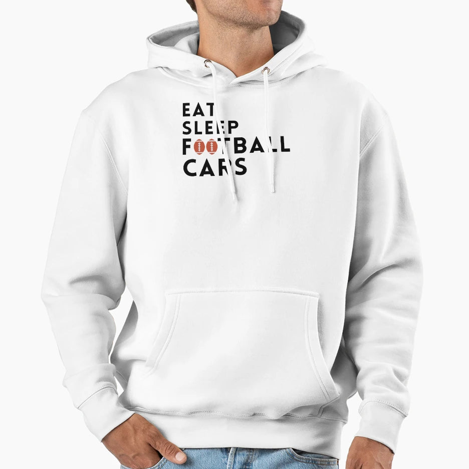 Eat Sleep Football Great Gift Football Hoodie - Trendy Graphic for Adults - T-Shirt, Sweatshirt, Hoodie