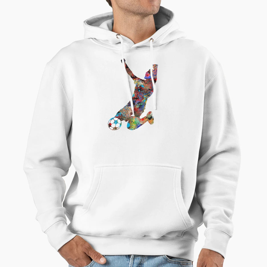 Football Player Hoodie - Custom Art Print Men Women - T-Shirt, Sweatshirt, Hoodie