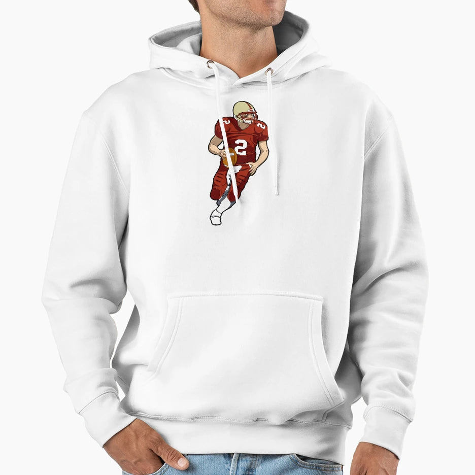 American Football Player Sport Hoodie - Fun Novelty Design for Adults - T-Shirt, Sweatshirt, Hoodie