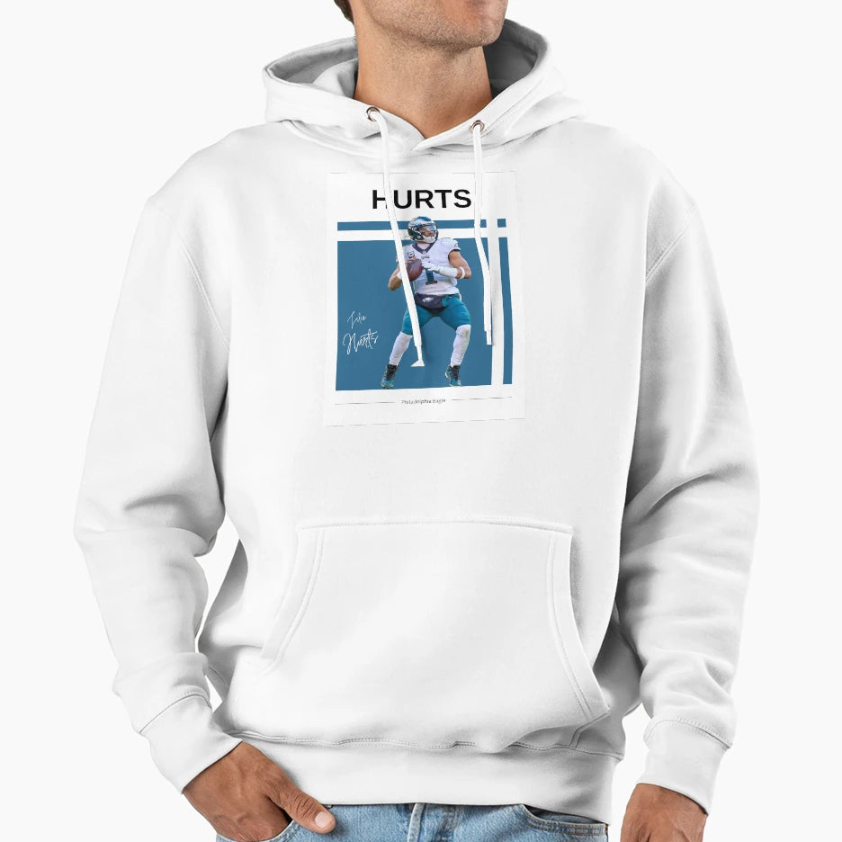 Dynamic Football Quarterback Hoodie - Casual Everyday Wear for Adults - T-Shirt, Sweatshirt, Hoodie
