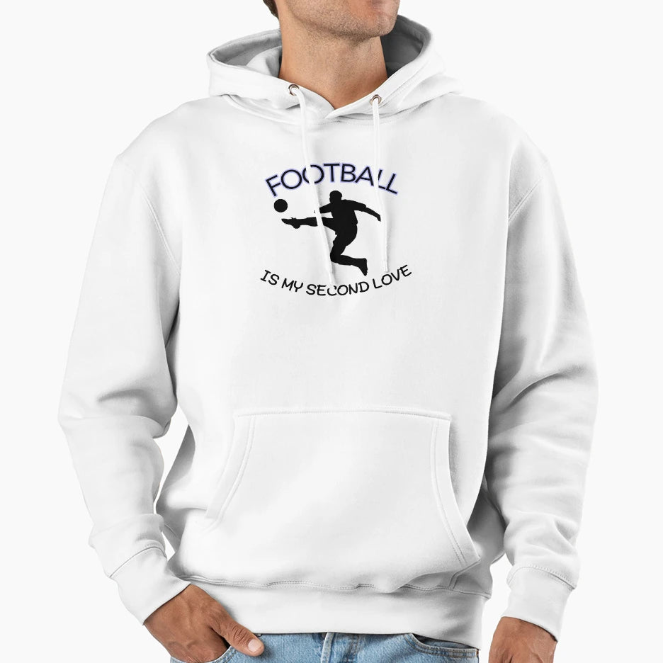 Football Is My Second Love Hoodie - Unique Graphic Unisex - T-Shirt, Sweatshirt, Hoodie