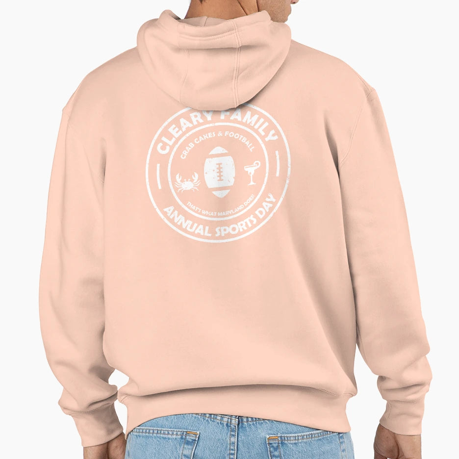 Cleary Family Football Hoodie - Graphic Print for Adults - T-Shirt, Sweatshirt, Hoodie
