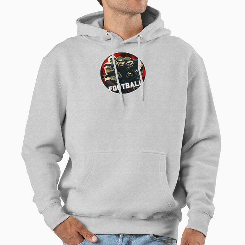 Football Season Red Art Helmet Jersey Hoodie - Custom Art Print Unisex - T-Shirt, Sweatshirt, Hoodie
