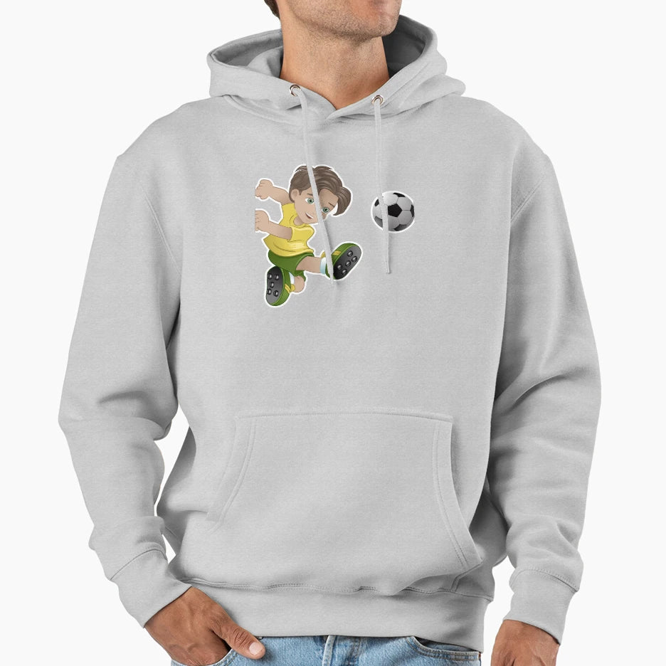 Brazil Kicking Football Flag Background Hoodie - Custom Art Print Men Women - T-Shirt, Sweatshirt, Hoodie