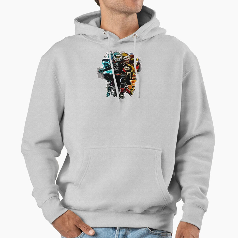Football Sports Fantasy Game Clipart Hoodie - Aesthetic Graphic for Adults - T-Shirt, Sweatshirt, Hoodie