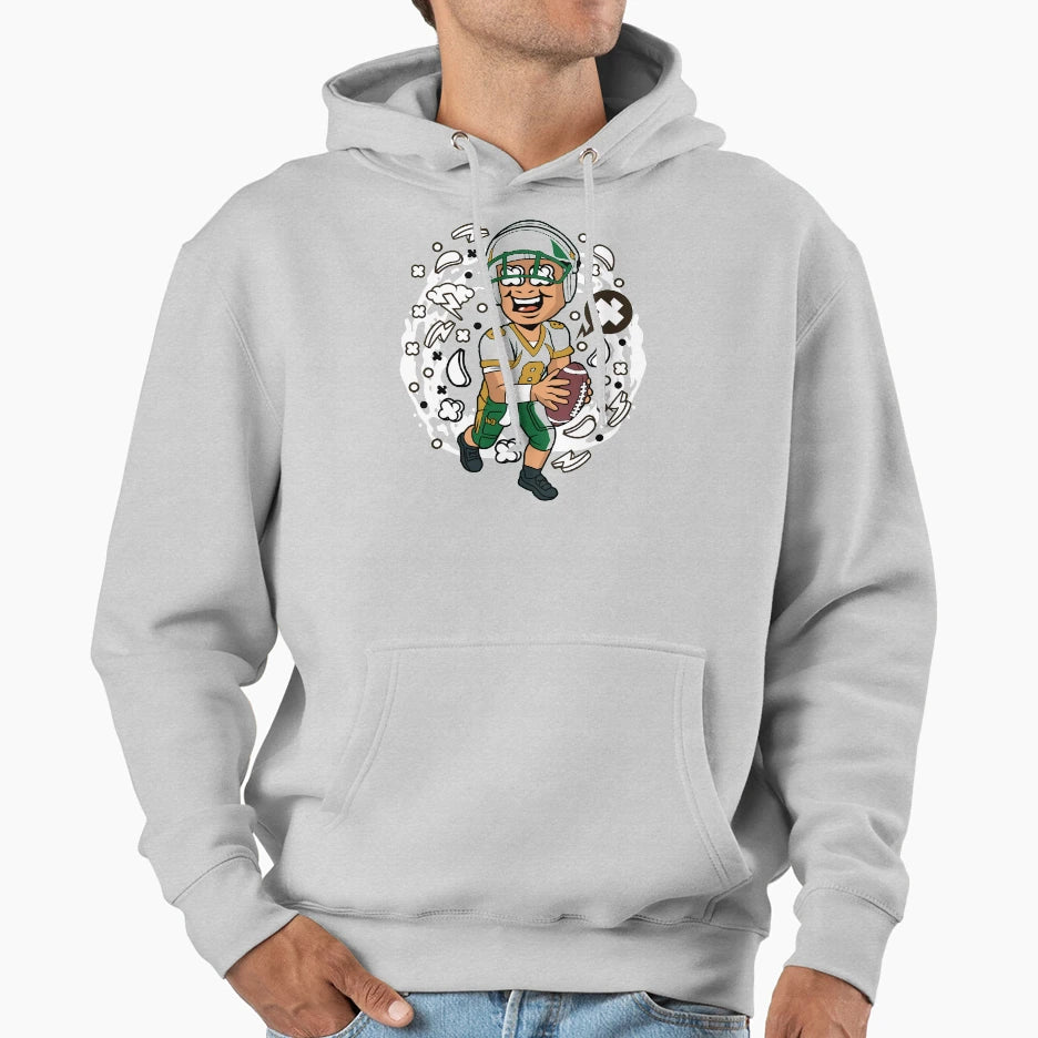 Football Player Hoodie - Casual Everyday Wear for Adults - T-Shirt, Sweatshirt, Hoodie