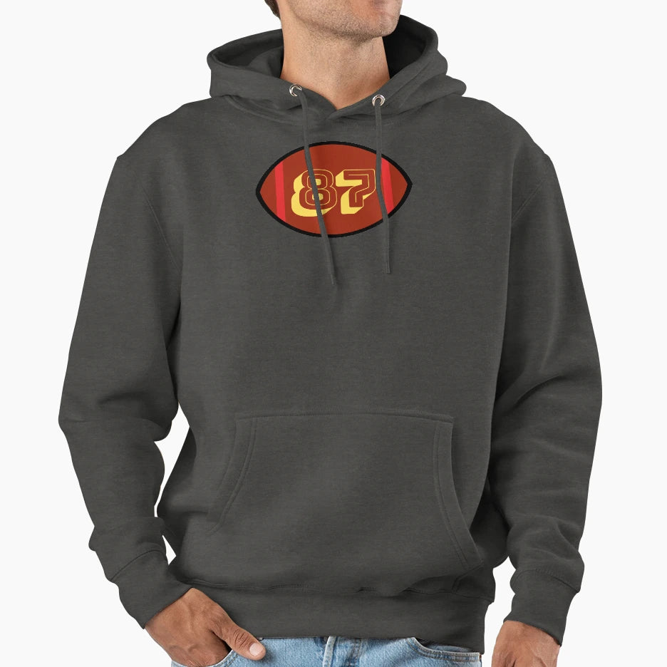87 Football Hoodie - Minimalist Print Men Women - T-Shirt, Sweatshirt, Hoodie