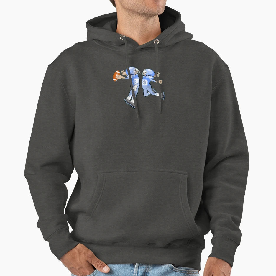 American Football Cartoon 32 41 Hoodie - Unique Graphic for Adults - T-Shirt, Sweatshirt, Hoodie