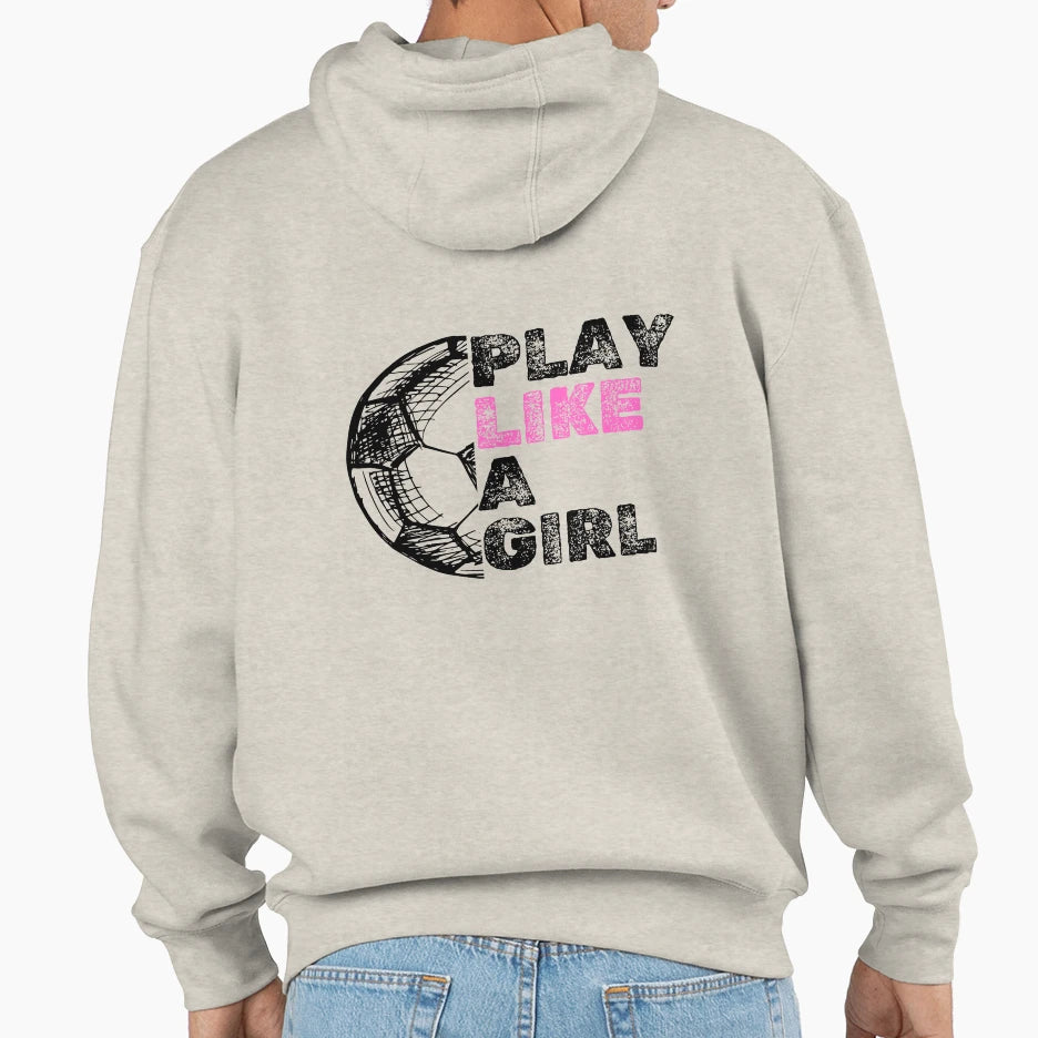 Female Soccer Hoodie - Graphic Print for Adults - T-Shirt, Sweatshirt, Hoodie