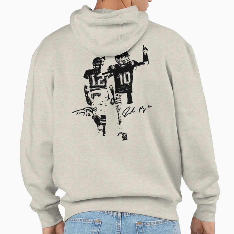 Tom And Drake Maye Hoodie - Fun Novelty Design for Adults - T-Shirt, Sweatshirt, Hoodie