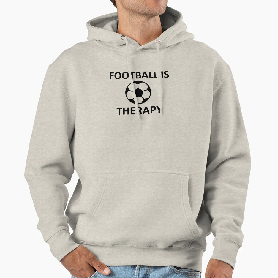 Football Is Therapy Hoodie - Trendy Graphic Men Women - T-Shirt, Sweatshirt, Hoodie