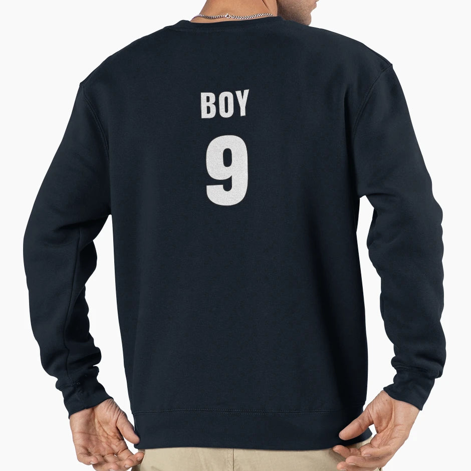 Number 9 Back Sweatshirt - Novelty Apparel Men Women - T-Shirt, Sweatshirt, Hoodie