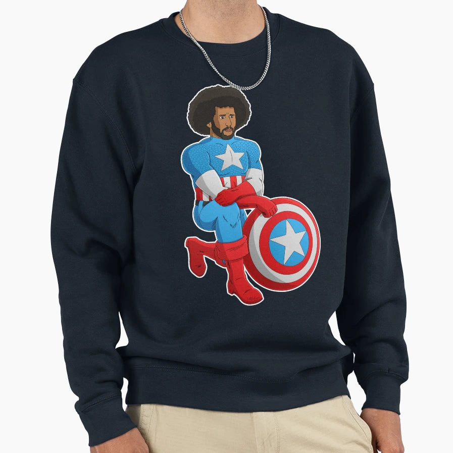 Kaeptain America Sweatshirt - Novelty Apparel for Adults - T-Shirt, Sweatshirt, Hoodie