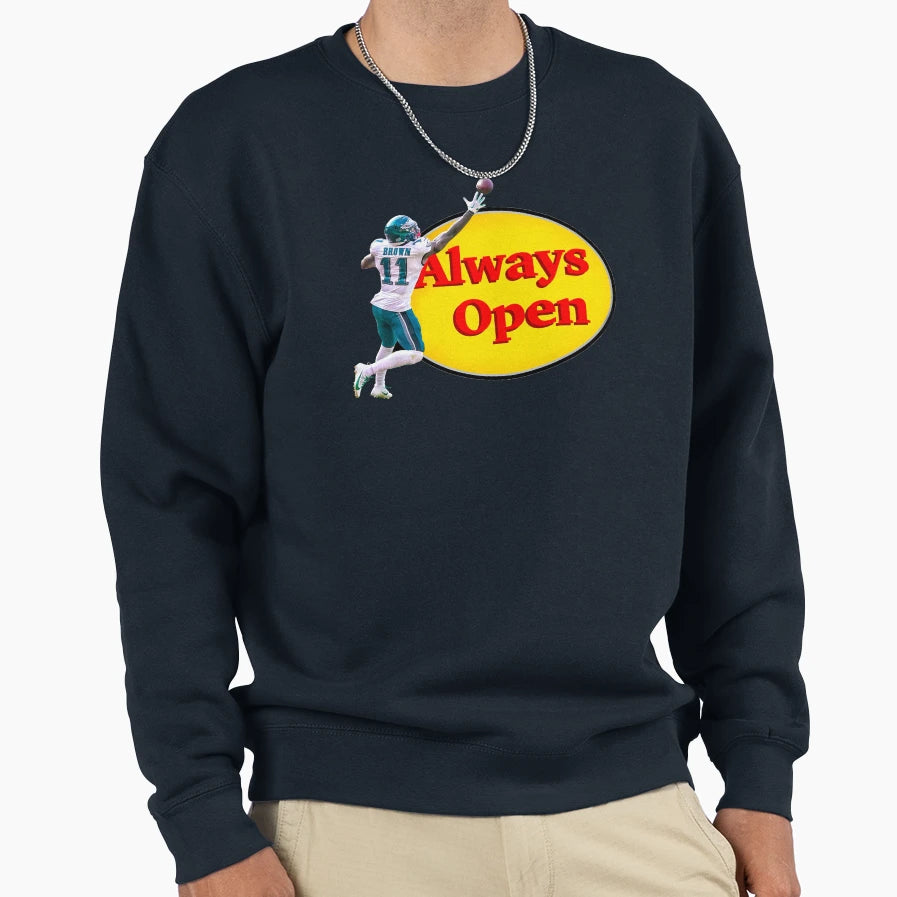 Aj Brown Always Open Sweatshirt - Unique Graphic Men Women - T-Shirt, Sweatshirt, Hoodie