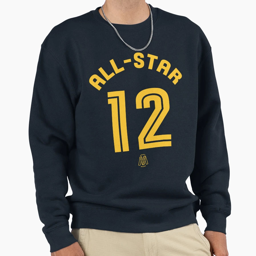 All Star 12 Sweatshirt - Trendy Graphic for Adults - T-Shirt, Sweatshirt, Hoodie