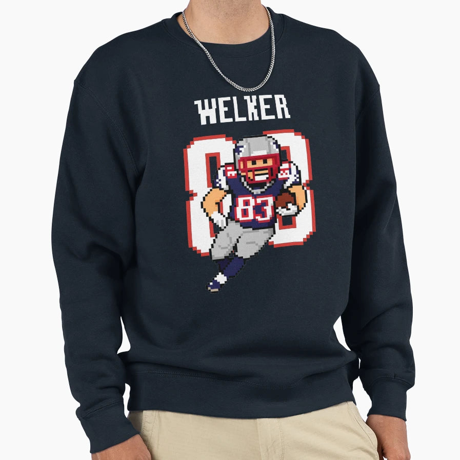 Wes Welker 83 Pixel Art 8 Bit Sweatshirt - Aesthetic Graphic Unisex - T-Shirt, Sweatshirt, Hoodie