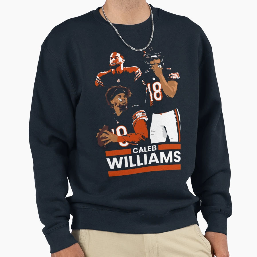 Da Bears Inspired CW Chicago Qb 18 Sweatshirt - Minimalist Print Men Women - T-Shirt, Sweatshirt, Hoodie