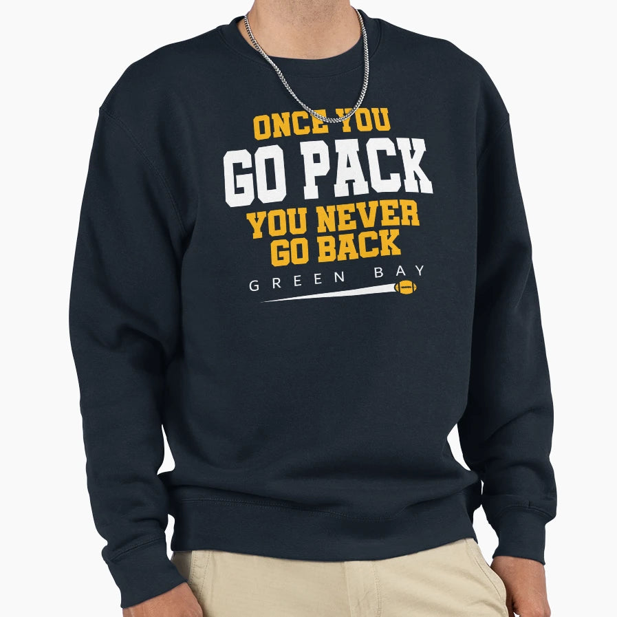 Green Bay Football Fan Cheer Sweatshirt - Trendy Graphic Men Women - T-Shirt, Sweatshirt, Hoodie