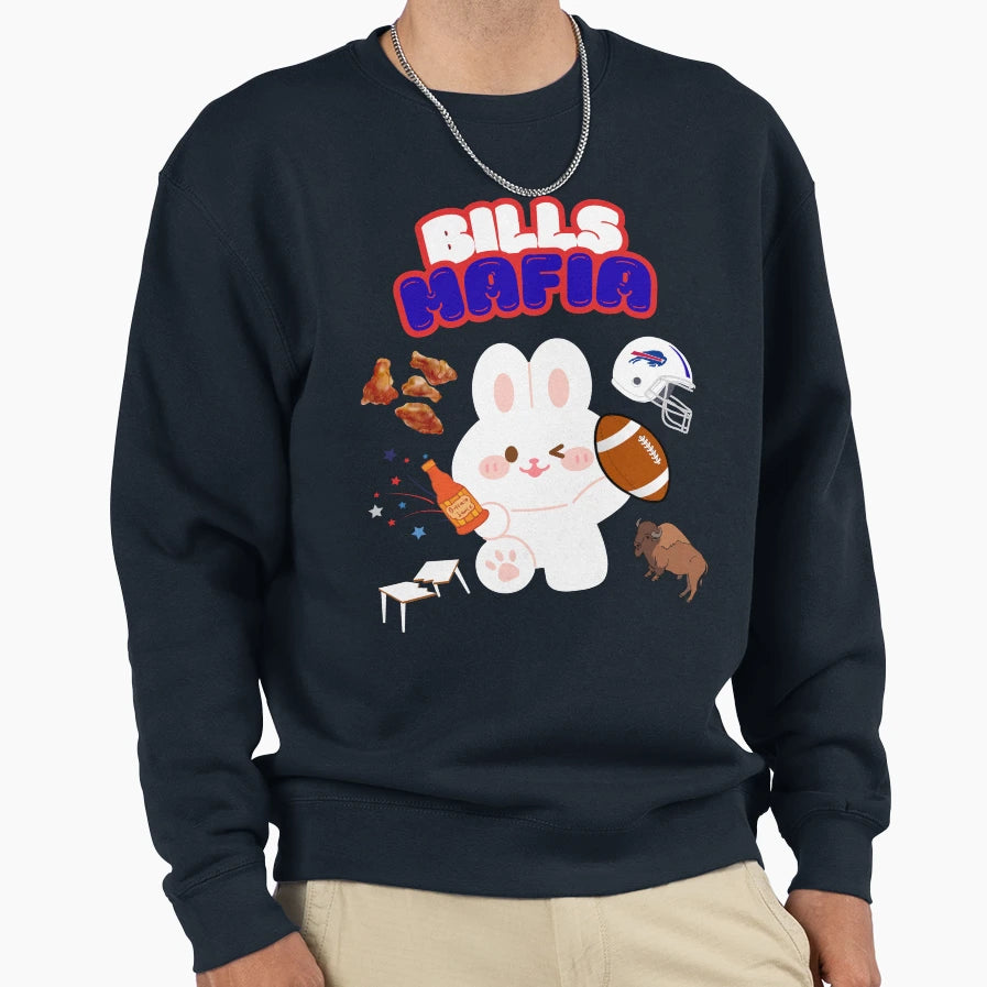 Bills Mafia Bunny Sweatshirt - Minimalist Print Men Women - T-Shirt, Sweatshirt, Hoodie