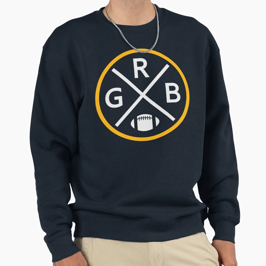 Green Bay Football Emblem Grb Sweatshirt - Minimalist Print for Adults - T-Shirt, Sweatshirt, Hoodie