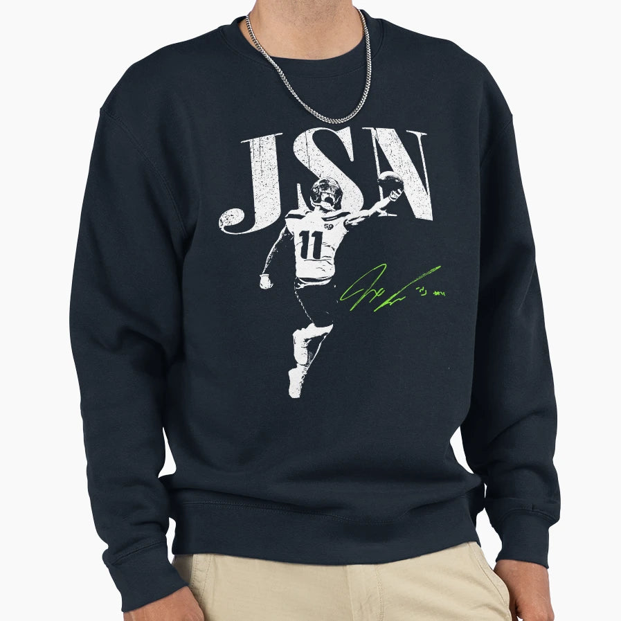 90S Jsn Jaxon Smith Njigba Sweatshirt - Casual Everyday Wear Men Women - T-Shirt, Sweatshirt, Hoodie