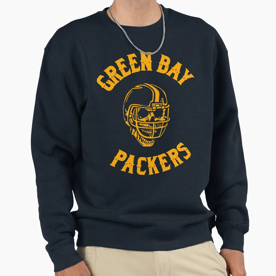 Packers Skull Sweatshirt - Novelty Apparel Men Women - T-Shirt, Sweatshirt, Hoodie