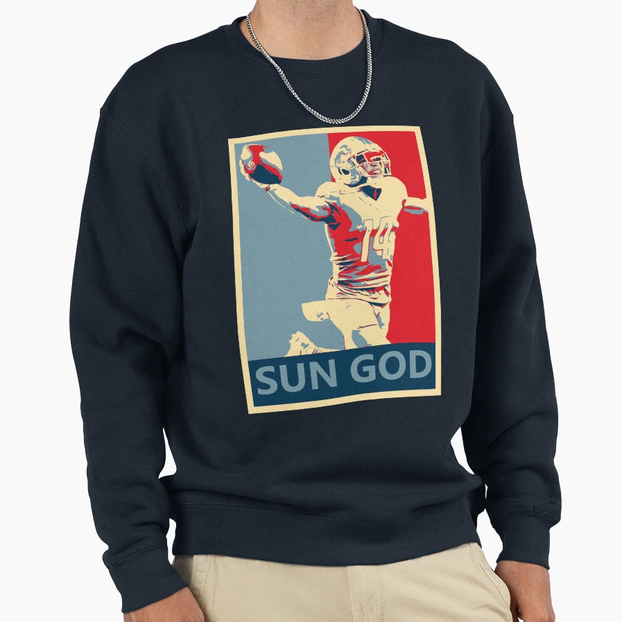 Amon Ra St Brown Lions Sun God Sweatshirt - Trendy Graphic Men Women - T-Shirt, Sweatshirt, Hoodie