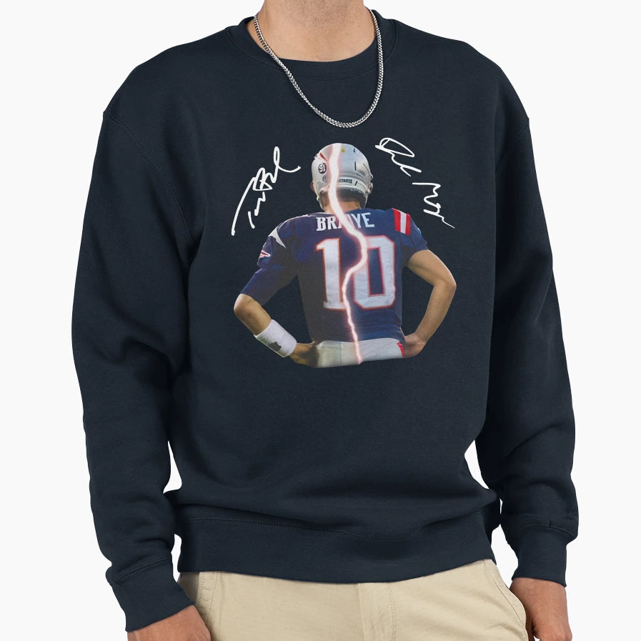 Drake Maye And TB Sweatshirt - Graphic Print for Adults - T-Shirt, Sweatshirt, Hoodie