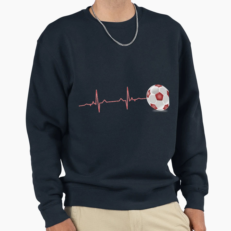 Football Heart Sweatshirt - Aesthetic Graphic Unisex - T-Shirt, Sweatshirt, Hoodie